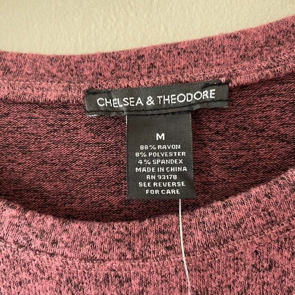 Dressbarn Sz S Front Side Knot Knit Blouse Pullover Shirt Top Stretch - Picture 3 of 5